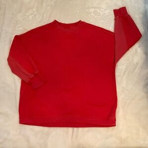 Aerie Dusty Red Oversized Pullover Sweatshirt  Large